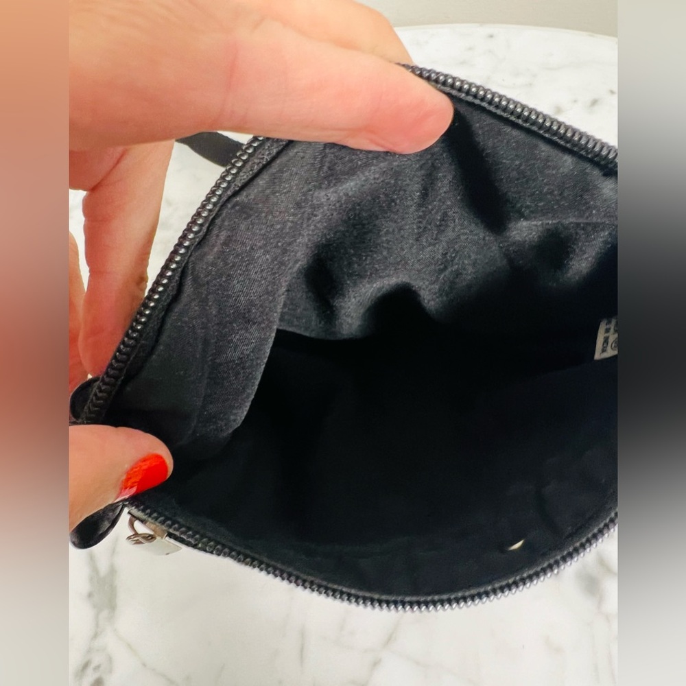 Black Leather Fanny Pack / Motorcycle Waist Bag with Studs - Picture 4 of 13